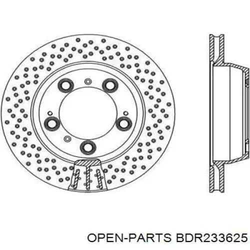 Тормозные диски BDR233625 Open Parts