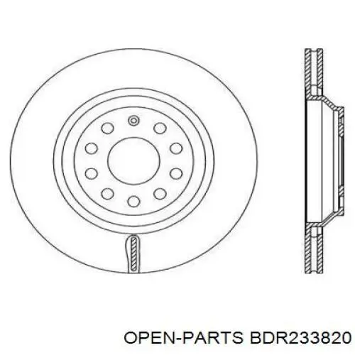 Тормозные диски BDR233820 Open Parts