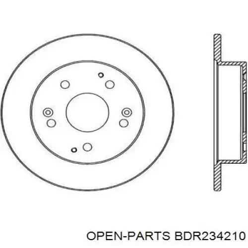 Тормозные диски BDR234210 Open Parts