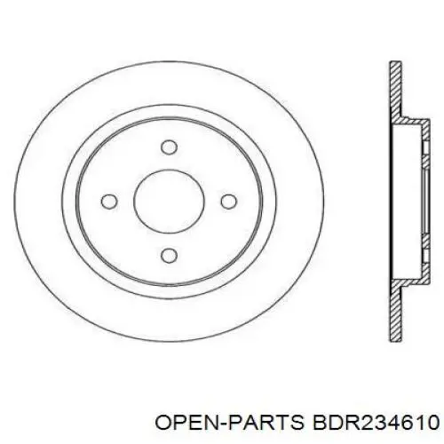 Тормозные диски BDR234610 Open Parts