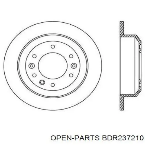 Тормозные диски BDR237210 Open Parts