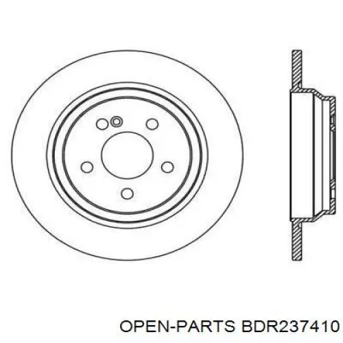 Тормозные диски BDR237410 Open Parts