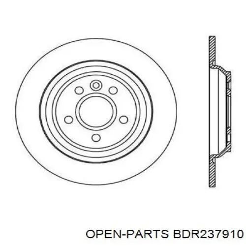 Тормозные диски BDR237910 Open Parts