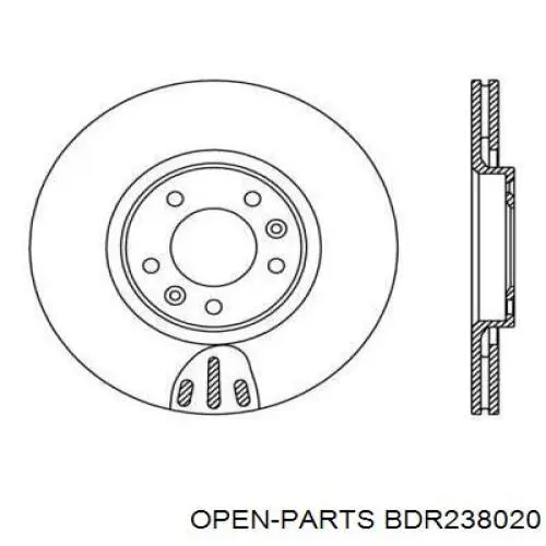 Тормозные диски BDR238020 Open Parts