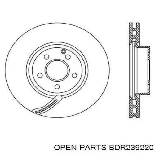 Передние тормозные диски BDR239220 Open Parts