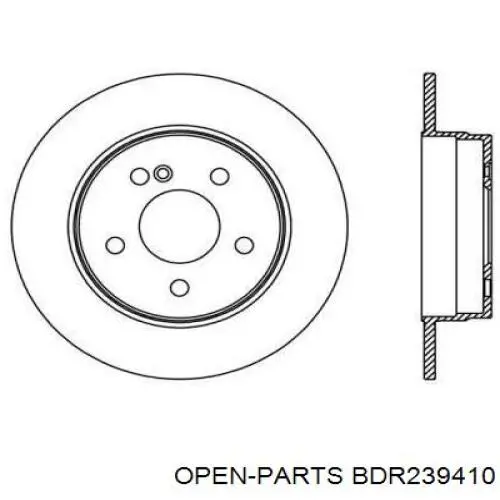 Тормозные диски BDR239410 Open Parts