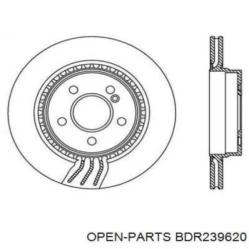 Тормозные диски BDR239620 Open Parts