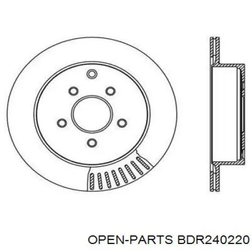 Тормозные диски BDR240220 Open Parts