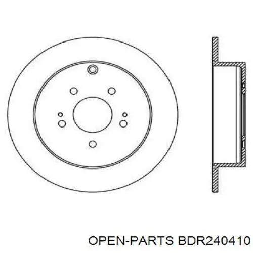 Тормозные диски BDR240410 Open Parts