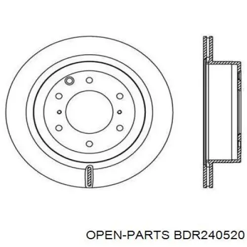 Тормозные диски BDR240520 Open Parts