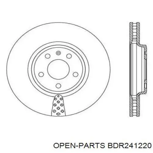 Передние тормозные диски BDR241220 Open Parts