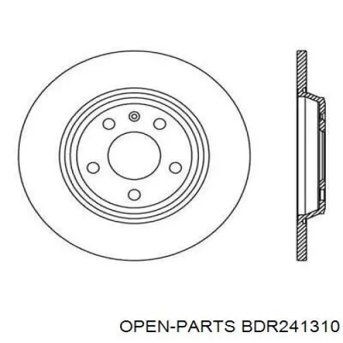 Тормозные диски BDR241310 Open Parts