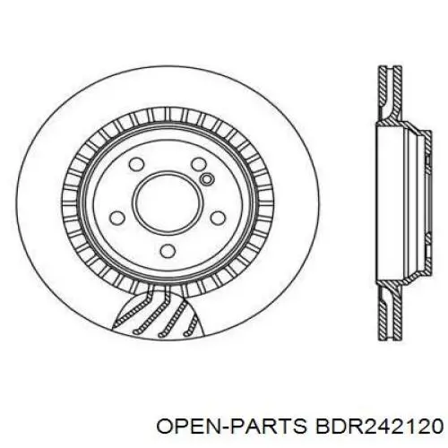 Тормозные диски BDR242120 Open Parts