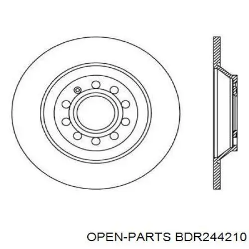 Тормозные диски BDR244210 Open Parts