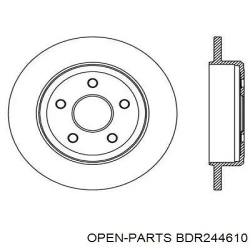 Тормозные диски BDR244610 Open Parts