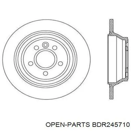 Тормозные диски BDR245710 Open Parts