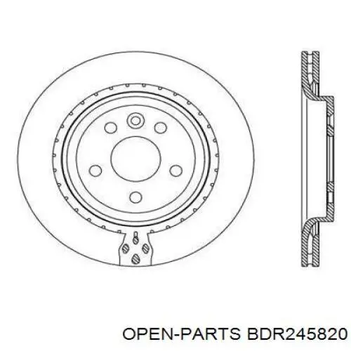 Тормозные диски BDR245820 Open Parts