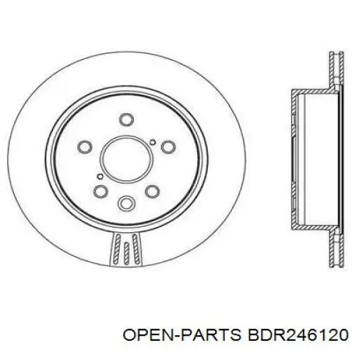 Тормозные диски BDR246120 Open Parts