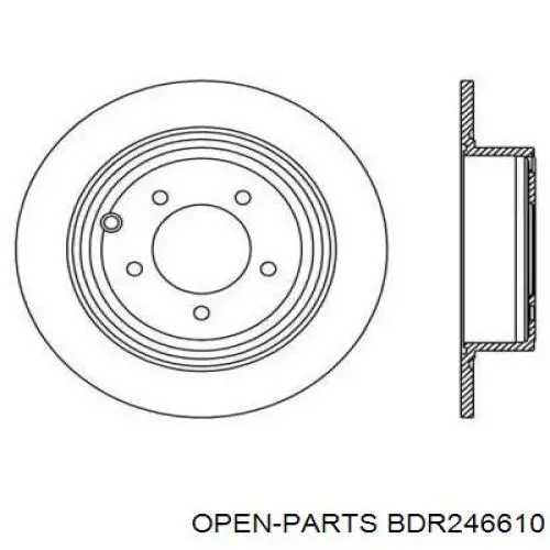 Тормозные диски BDR246610 Open Parts