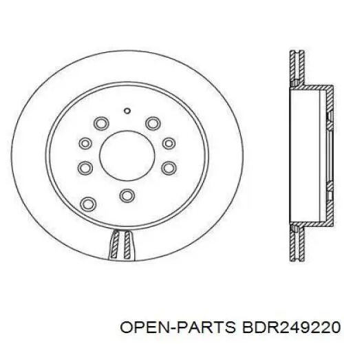 Тормозные диски BDR249220 Open Parts