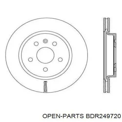 Тормозные диски BDR249720 Open Parts