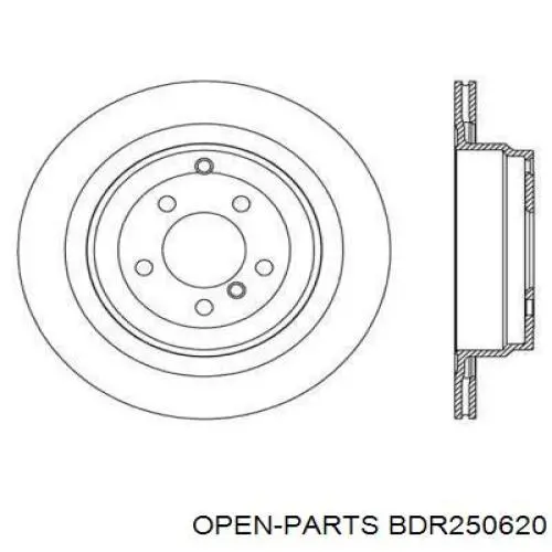 Тормозные диски BDR250620 Open Parts