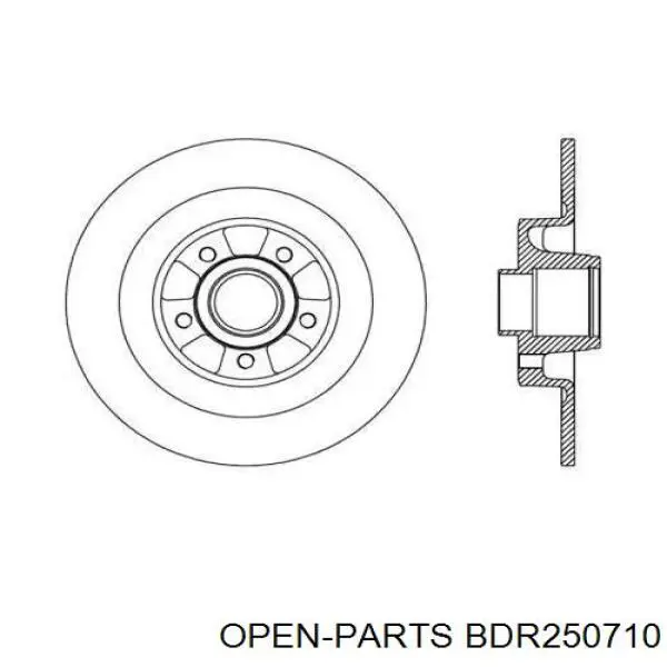 Тормозные диски BDR250710 Open Parts