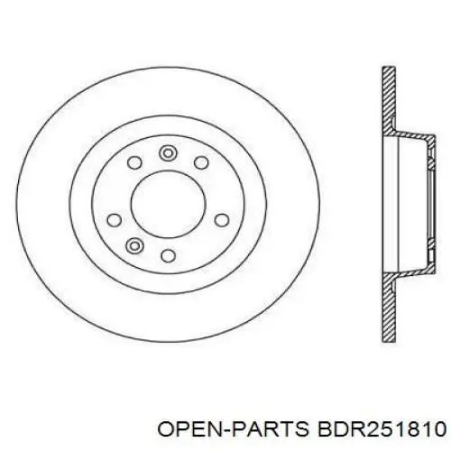 Тормозные диски BDR251810 Open Parts