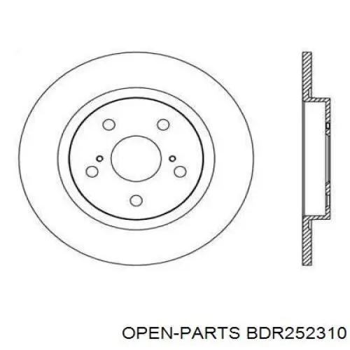 Тормозные диски BDR252310 Open Parts