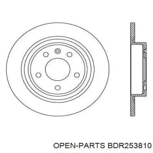 Тормозные диски BDR253810 Open Parts