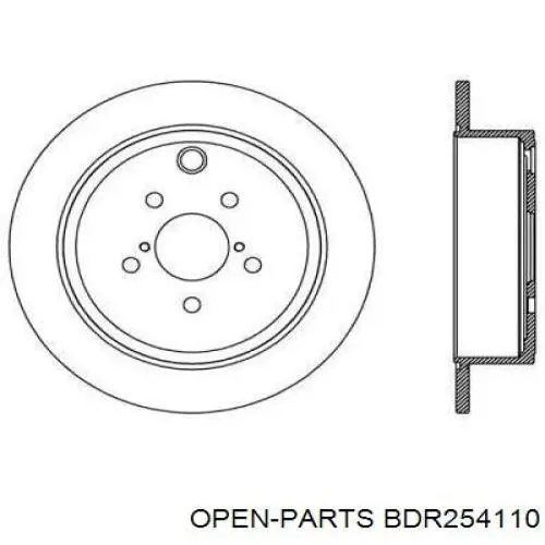 Тормозные диски BDR254110 Open Parts