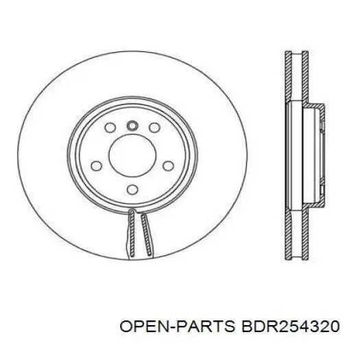 Передние тормозные диски BDR254320 Open Parts