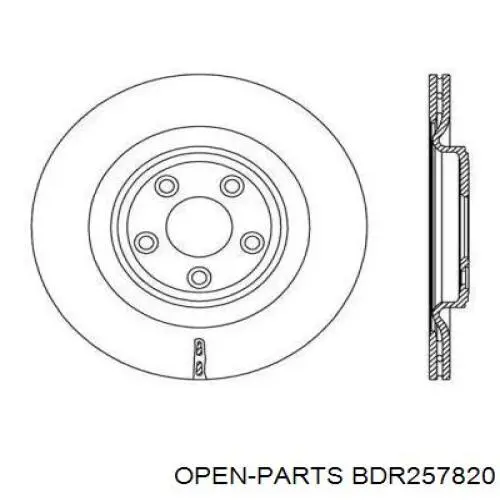 Тормозные диски BDR257820 Open Parts