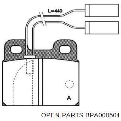 Задние тормозные колодки BPA000501 Open Parts