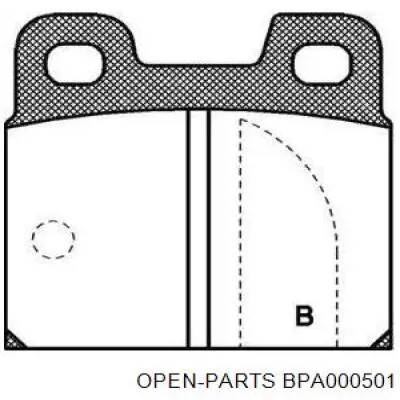 Pastillas de freno traseras BPA000501 Open Parts