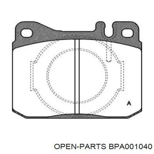 Передние тормозные колодки BPA001040 Open Parts