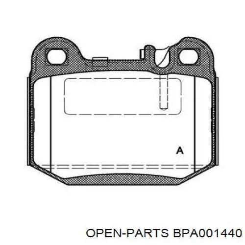 Задние тормозные колодки BPA001440 Open Parts