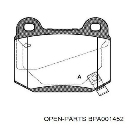 Задние тормозные колодки BPA001452 Open Parts