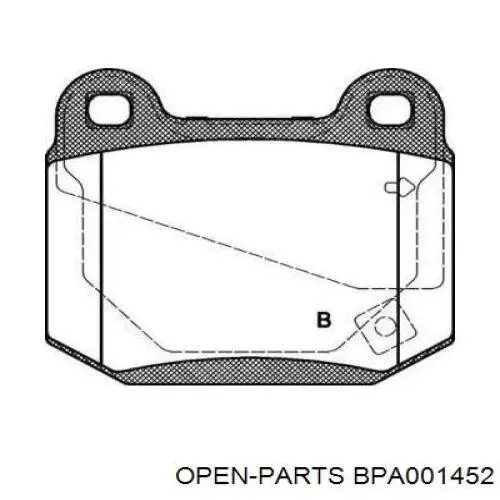 Pastillas de freno traseras BPA001452 Open Parts