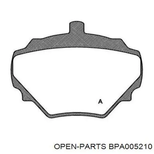 Задние тормозные колодки BPA005210 Open Parts