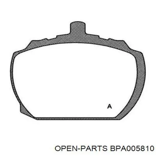 Передние тормозные колодки BPA005810 Open Parts