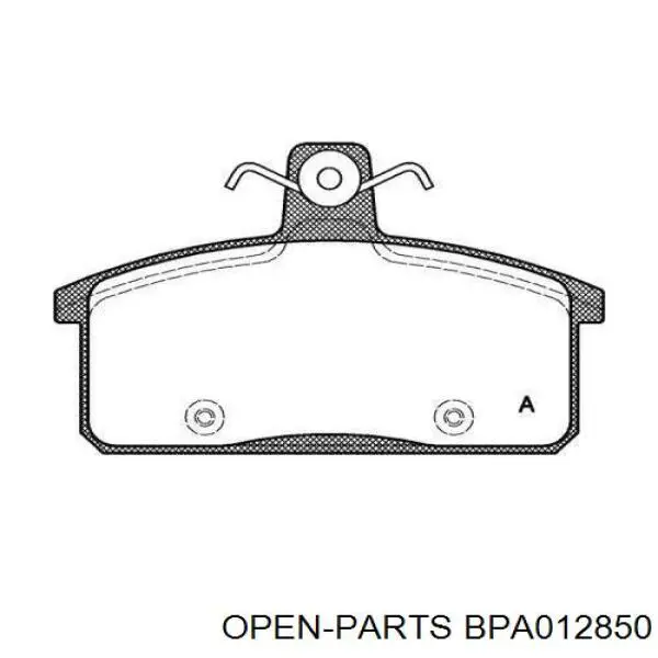 Задние тормозные колодки BPA012850 Open Parts