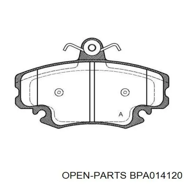 Передние тормозные колодки BPA014120 Open Parts