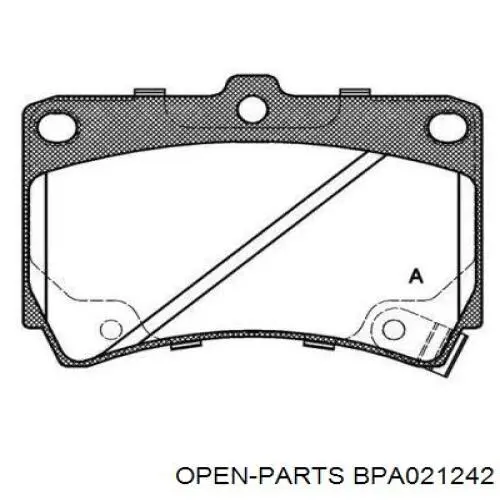 Pastillas de freno delanteras BPA021242 Open Parts