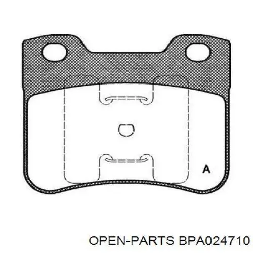 Передние тормозные колодки BPA024710 Open Parts