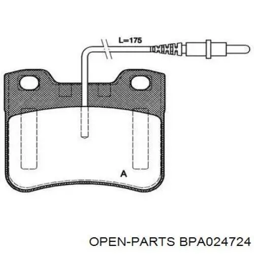 Передние тормозные колодки BPA024724 Open Parts