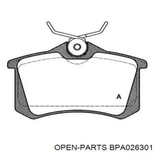 Задние тормозные колодки BPA026301 Open Parts