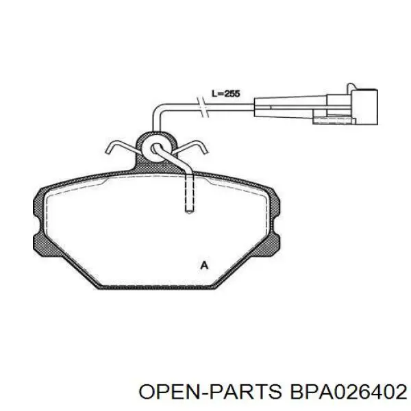 Передние тормозные колодки BPA026402 Open Parts