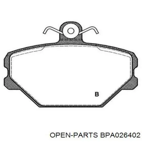 Pastillas de freno delanteras BPA026402 Open Parts