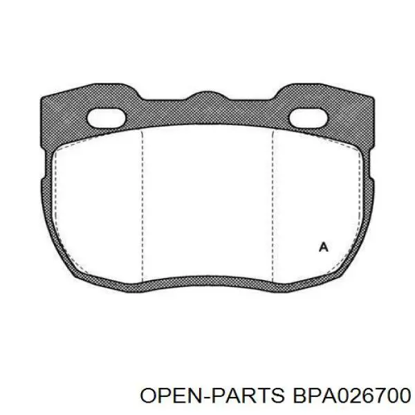 Передние тормозные колодки BPA026700 Open Parts